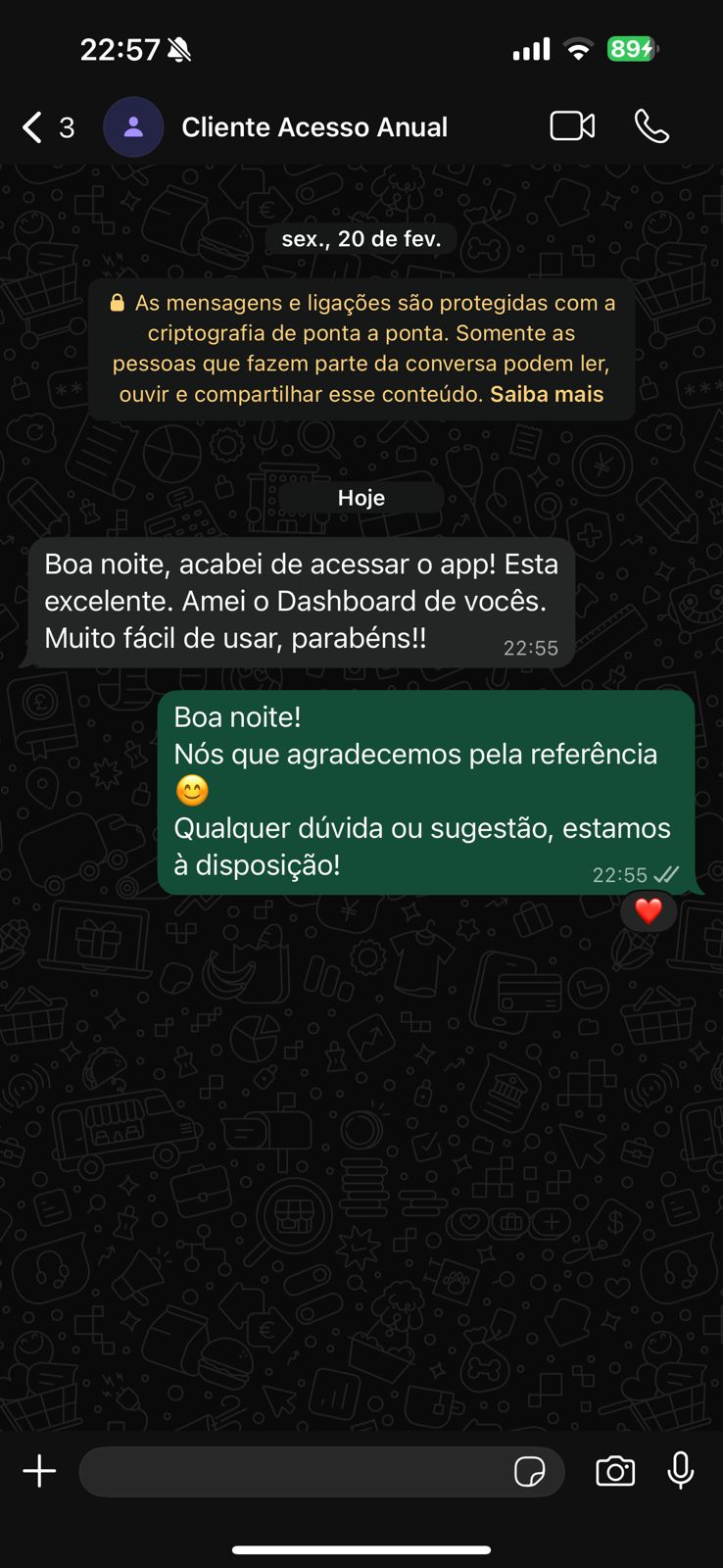 Depoimento de cliente 1